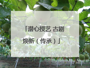 潜心授艺 古剧焕新（传承）